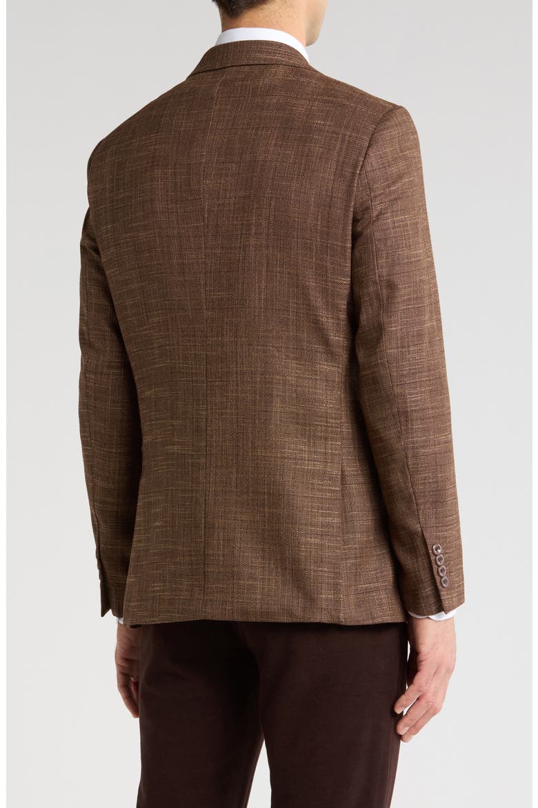 Slim Fit Grid Plaid Blazer, Alternate, color, BROWN