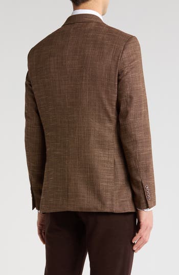 Slim Fit Grid Plaid Blazer