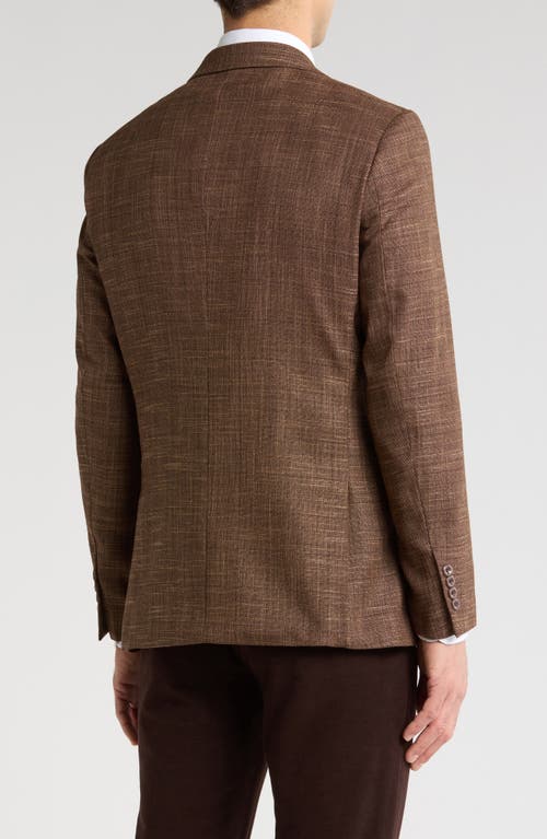 Tahari Slim Fit Grid Plaid Blazer In Brown