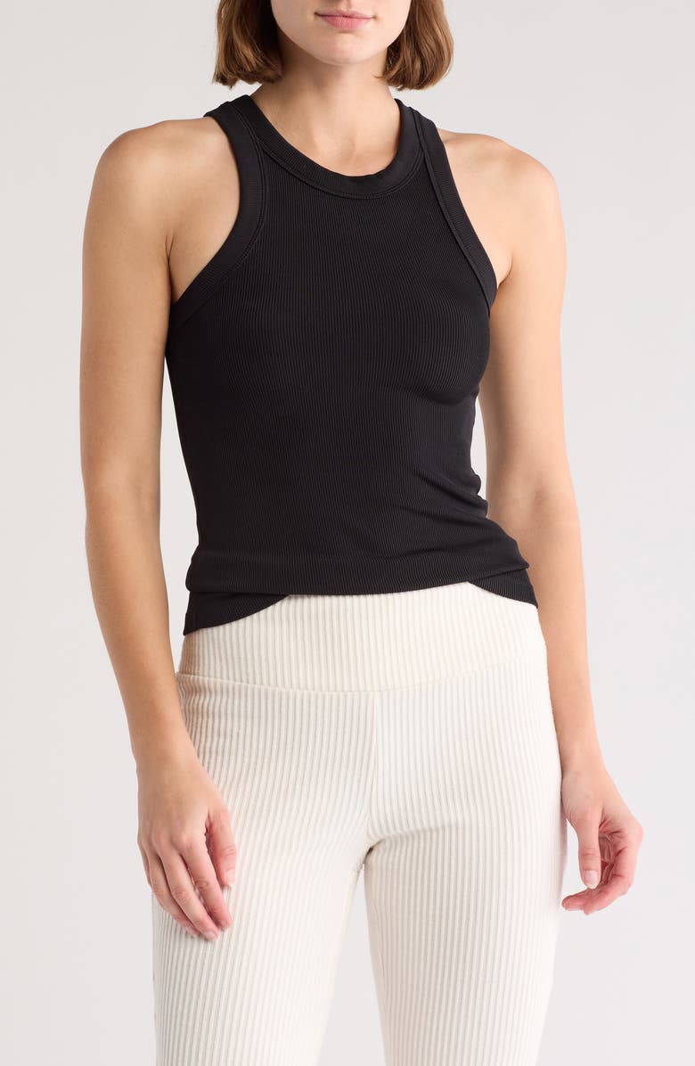 X by Gottex Racerback Tank, Main, color, Black