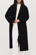 MANGO Belted Wool Blend Coat