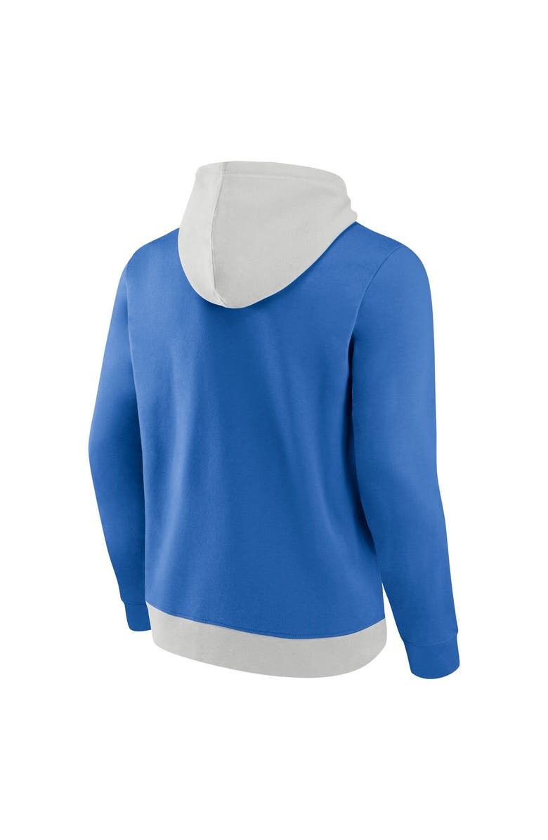 FANATICS Men's Fanatics Branded Silver/Powder Blue Los Angeles Chargers Big & Tall Team Fleece Pullover Hoodie, Alternate, color, Silver