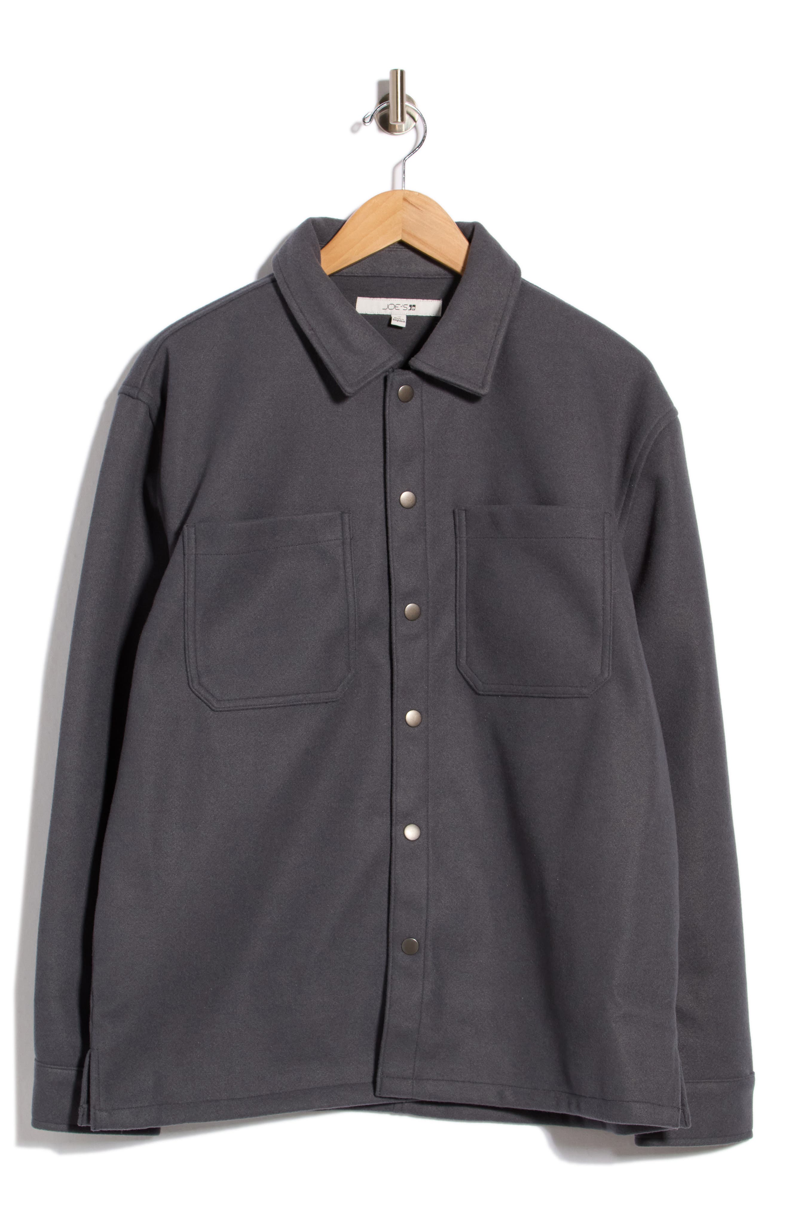 Solid Button-Up Overshirt
