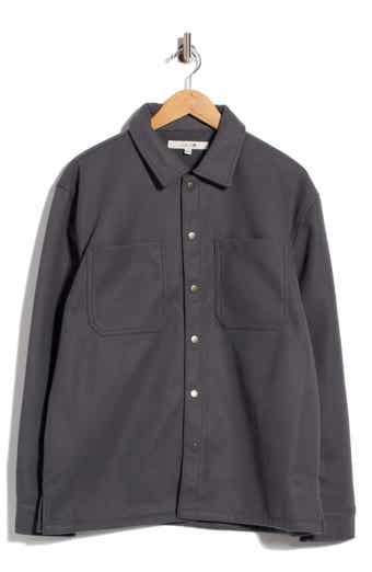 Solid Button-Up Overshirt
