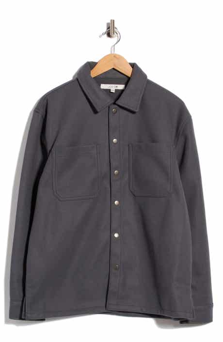 Solid Button-Up Overshirt