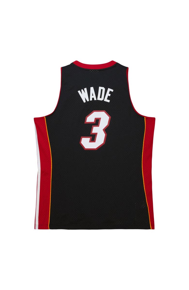 Mitchell & Ness Men's Mitchell & Ness Dwyane Wade Black Miami Heat Hardwood Classics Swingman Jersey, Alternate, color, Black