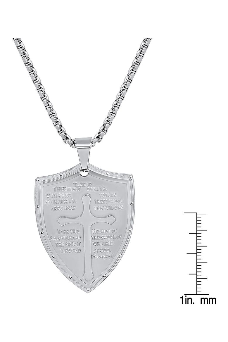 The Shield of Faith Pendant Necklace, Alternate, color, METALLIC