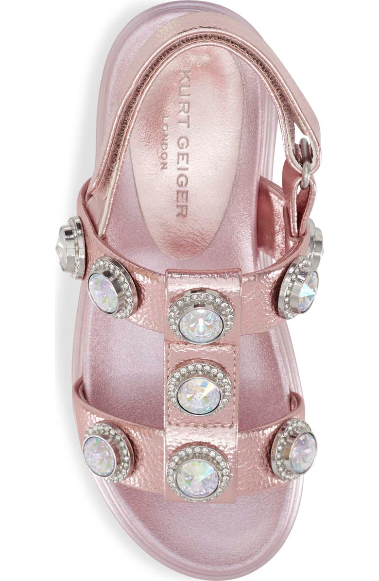Kurt Geiger London Kids' Mini Orson Crystal Sandal, Alternate, color,