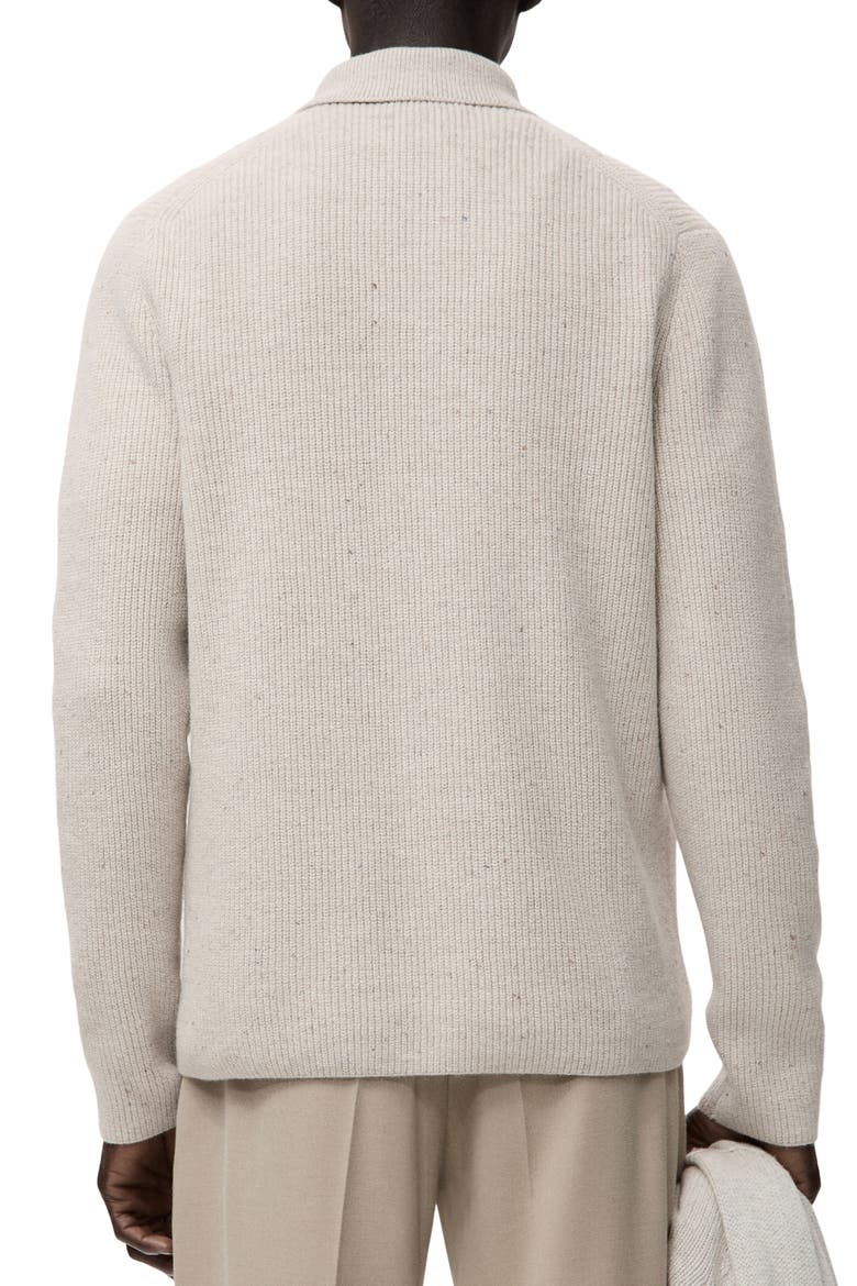 Rib Collar Cardigan, Alternate, color, LIGHT/ PASTEL GREY