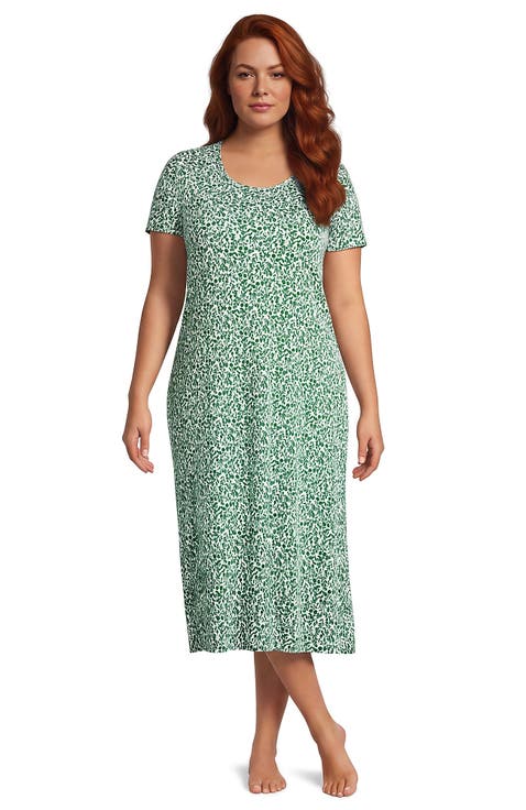 Cotton Short Sleeve Midcalf Nightgown
