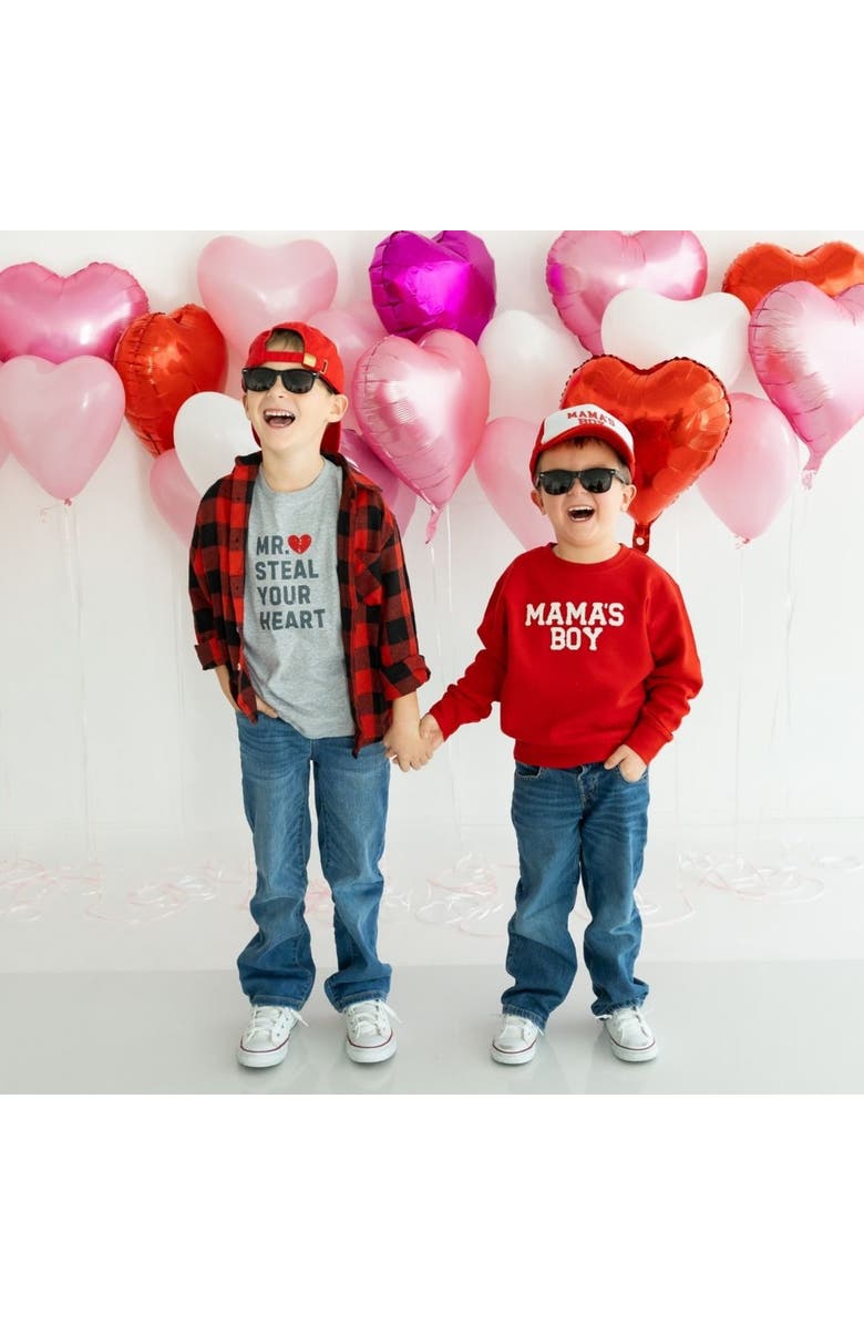 Sweet Wink Mama's Boy Patch Valentine's Day Sweatshirt, Alternate, color,