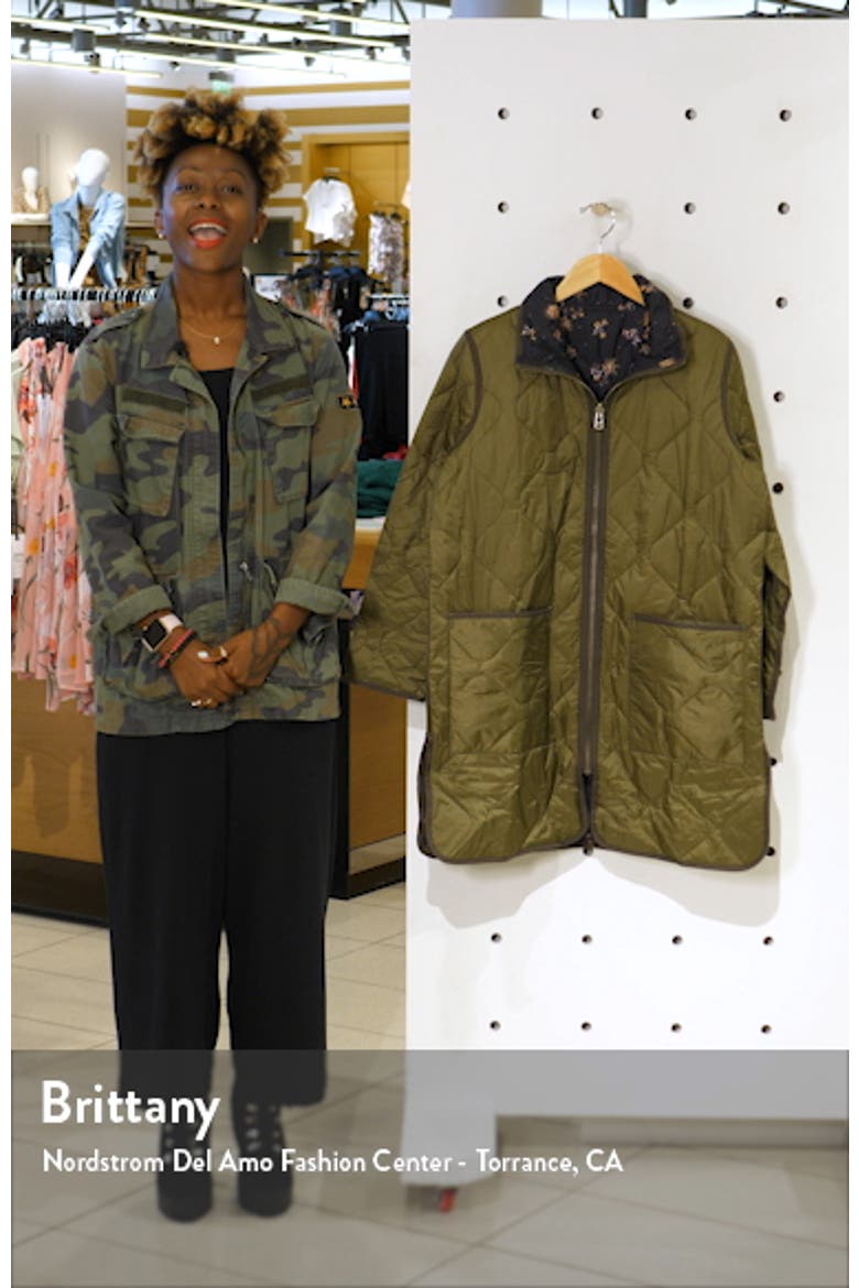 Forest Floral Reversible Quilted Liner Jacket video