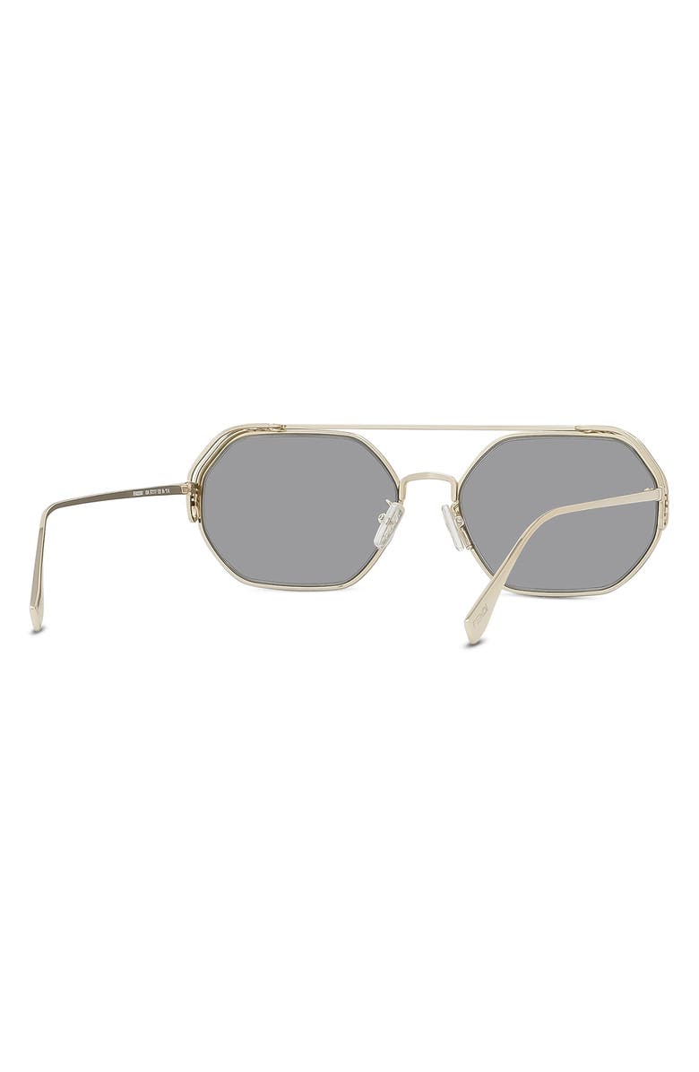 Fendi 'Fendi O'Lock 57mm Geometric Sunglasses, Alternate, color, 