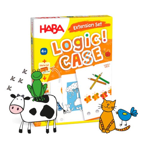 Logic Case Extension Set Animals, Travel Games, Car Games for Kids Ages 4-8, Toddler Flash Cards, Educational Puzzle Games & Brain Teasers