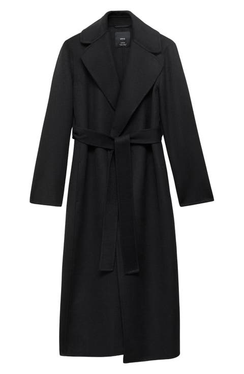 Wool Blend Wrap Coat (Regular & Plus)
