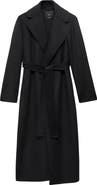 MANGO Wool Blend Wrap Coat