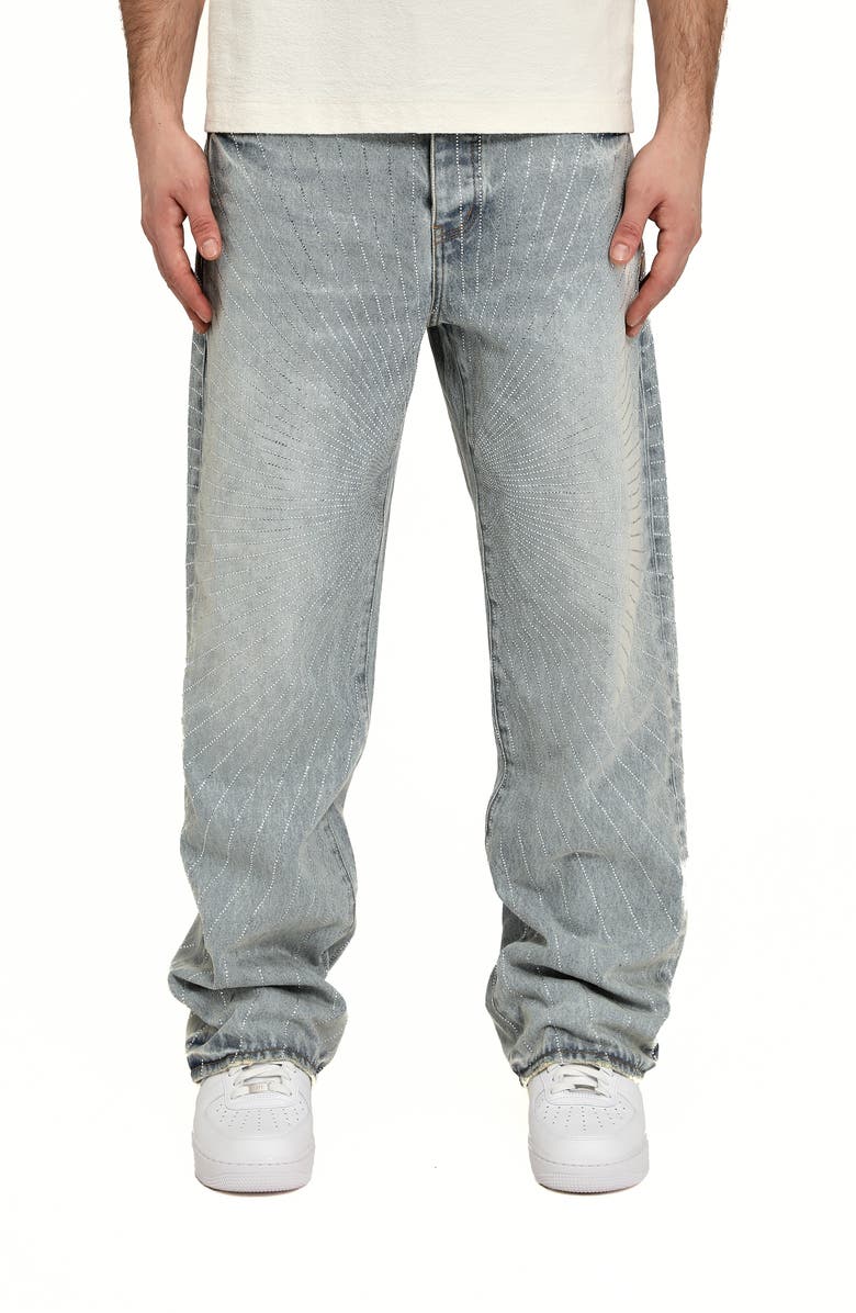 Radial Hotfix Embellished Relaxed Jeans