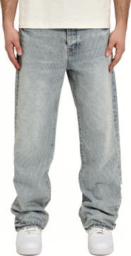 PURPLE BRAND Radial Hotfix Embellished Relaxed Jeans