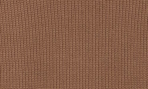 Blu Pepper Mock Neck Cap Sleeve Sweater In Brown