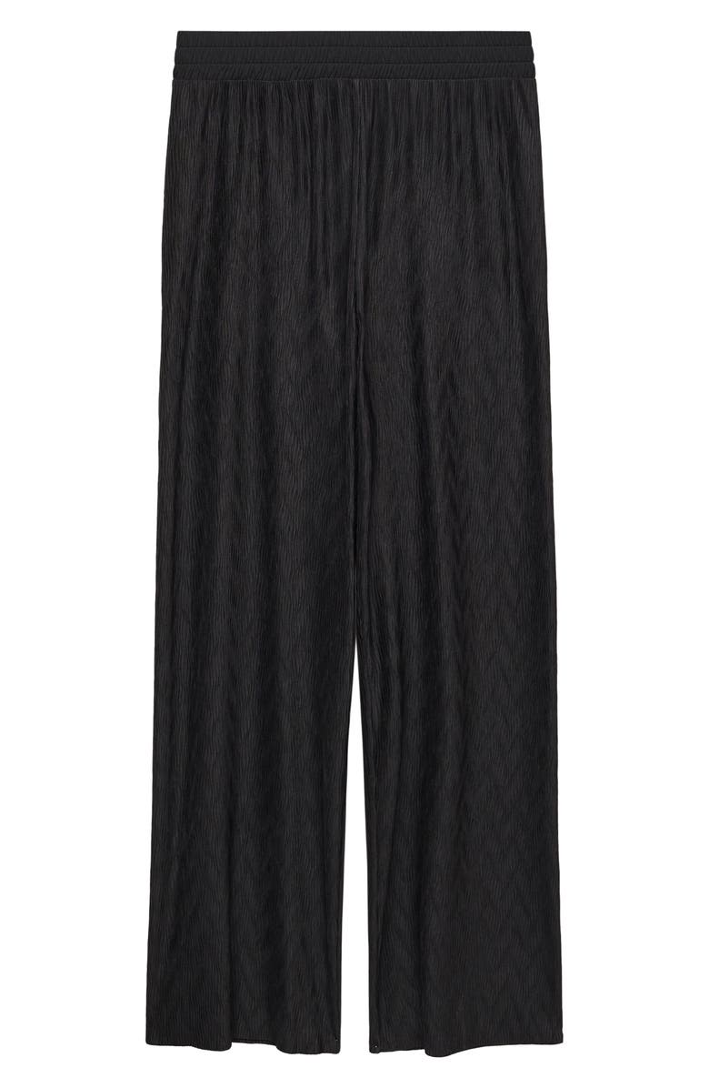 MANGO Textured Wide Leg Pants, Alternate, color,