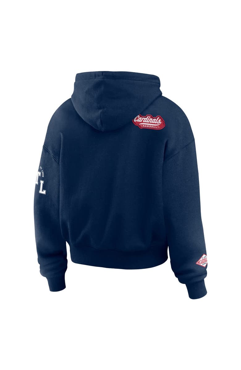 WEAR by Erin Andrews Women's WEAR by Erin Andrews Navy St. Louis Cardinals  Patch Quarter-Zip Hoodie, Alternate, color, 
