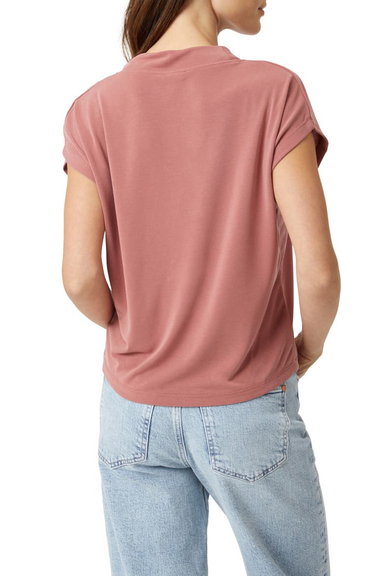 V-Neck Modal Blend Top, Alternate, color, CANYON ROSE