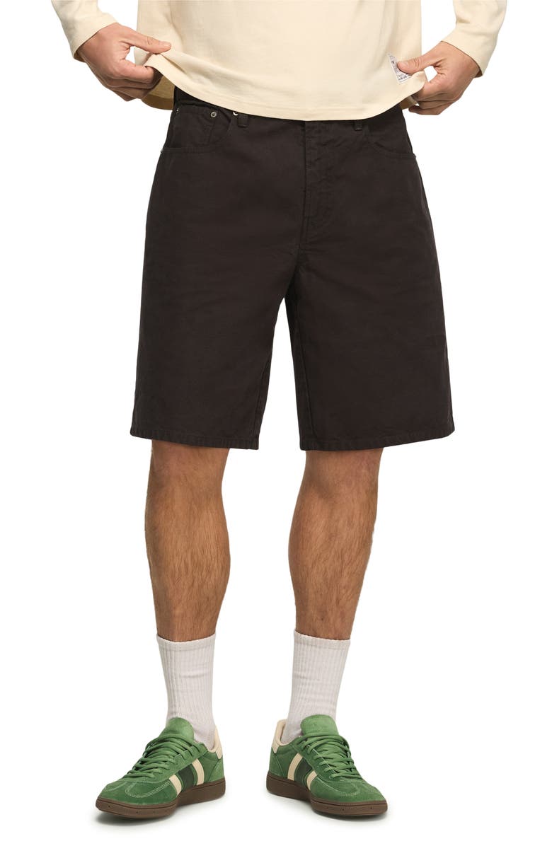 Lucky Brand Loose Fit Cotton Canvas 5-Pocket Shorts, Main, color, Phantom