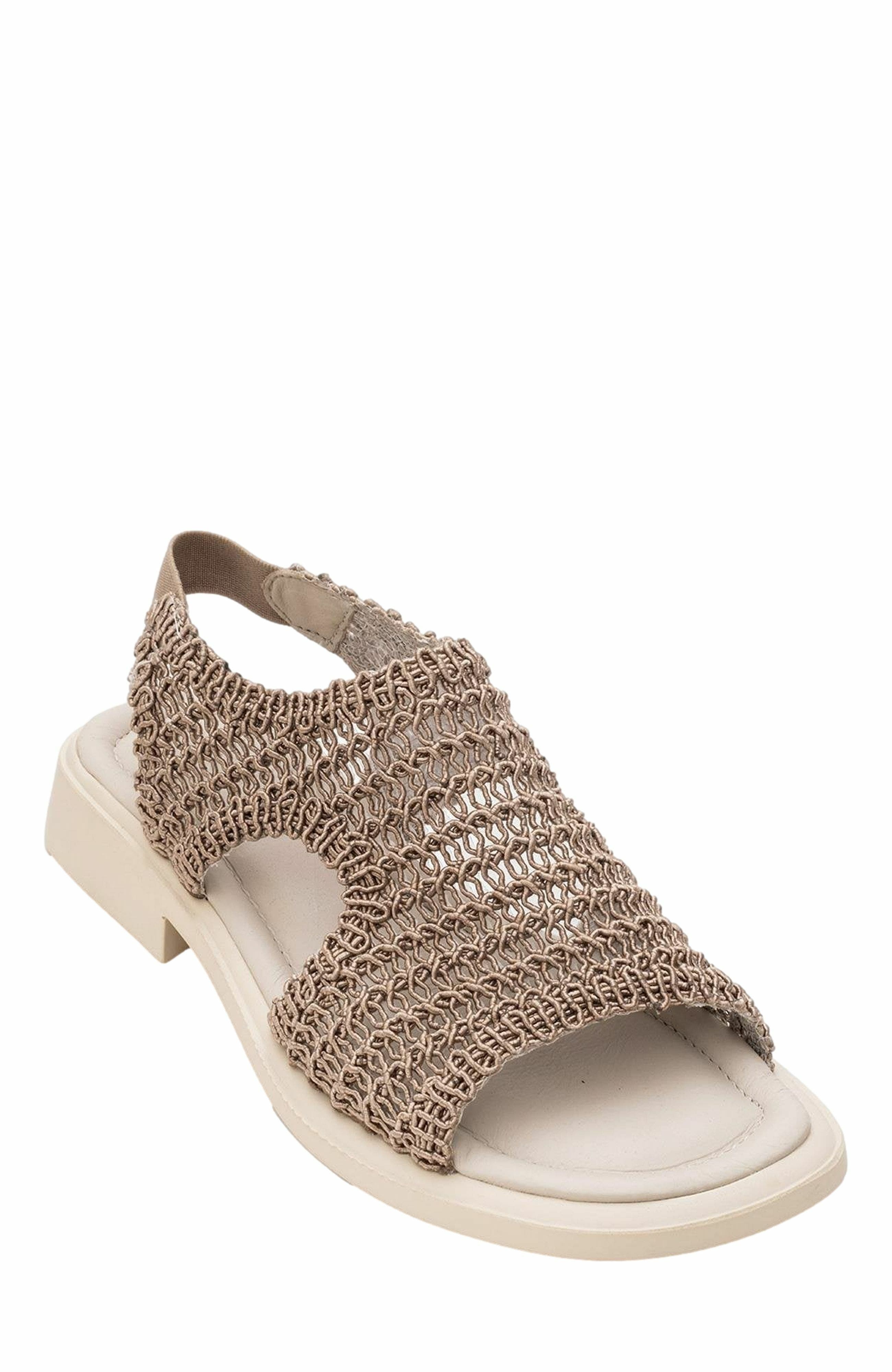 Forever & Always Shoes Weave Leather Woven Sandal, Alternate, color, Dark Beige Leather