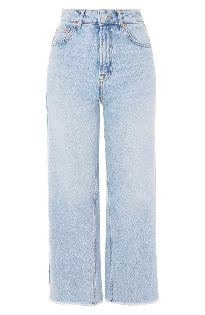 Topshop MOTO Wide Leg Crop Non-Stretch Jeans, Alternate, color,