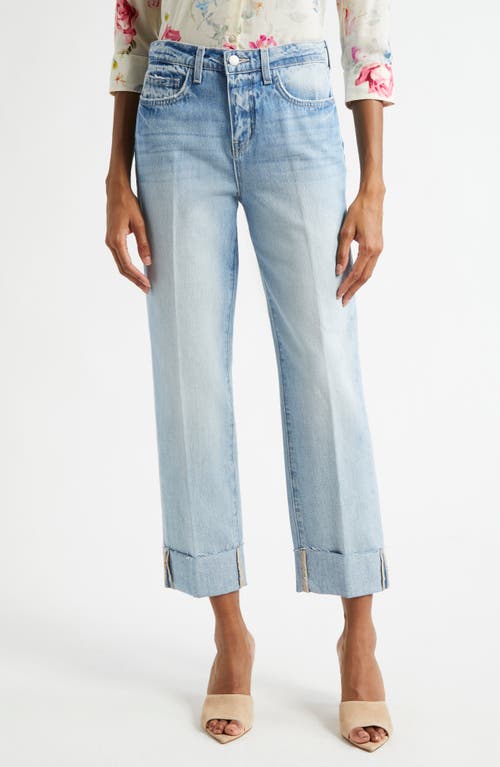 L Agence Maribel High-rise Straight Cuffed Jeans In Fontana