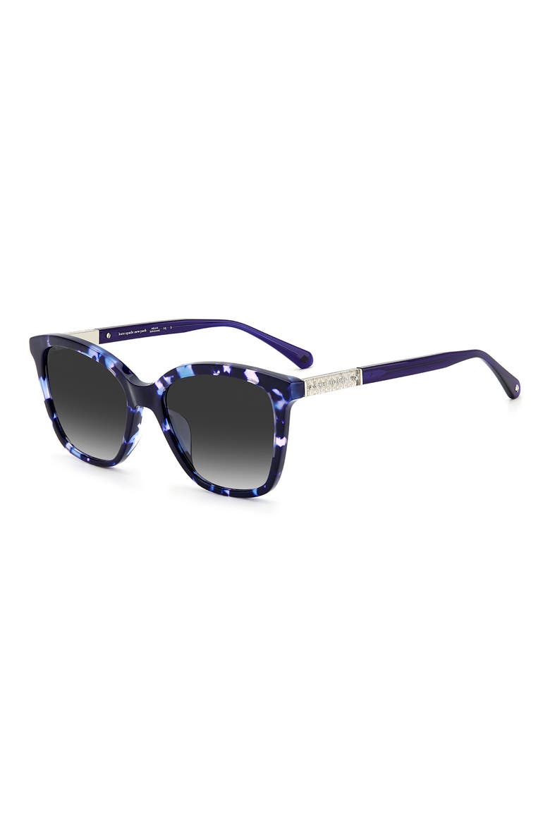 reenas 53mm gradient polarized cat eye sunglasses, Alternate, color, BLUE HAVANA / GREY SHADED