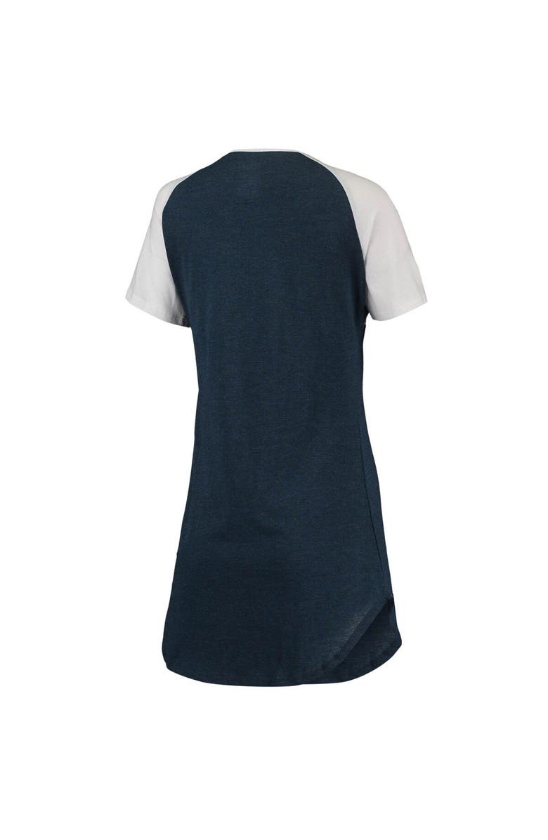 CONCEPTS SPORT Women's Concepts Sport Navy/White Penn State Nittany Lions Raglan V-Neck Nightshirt, Alternate, color, 