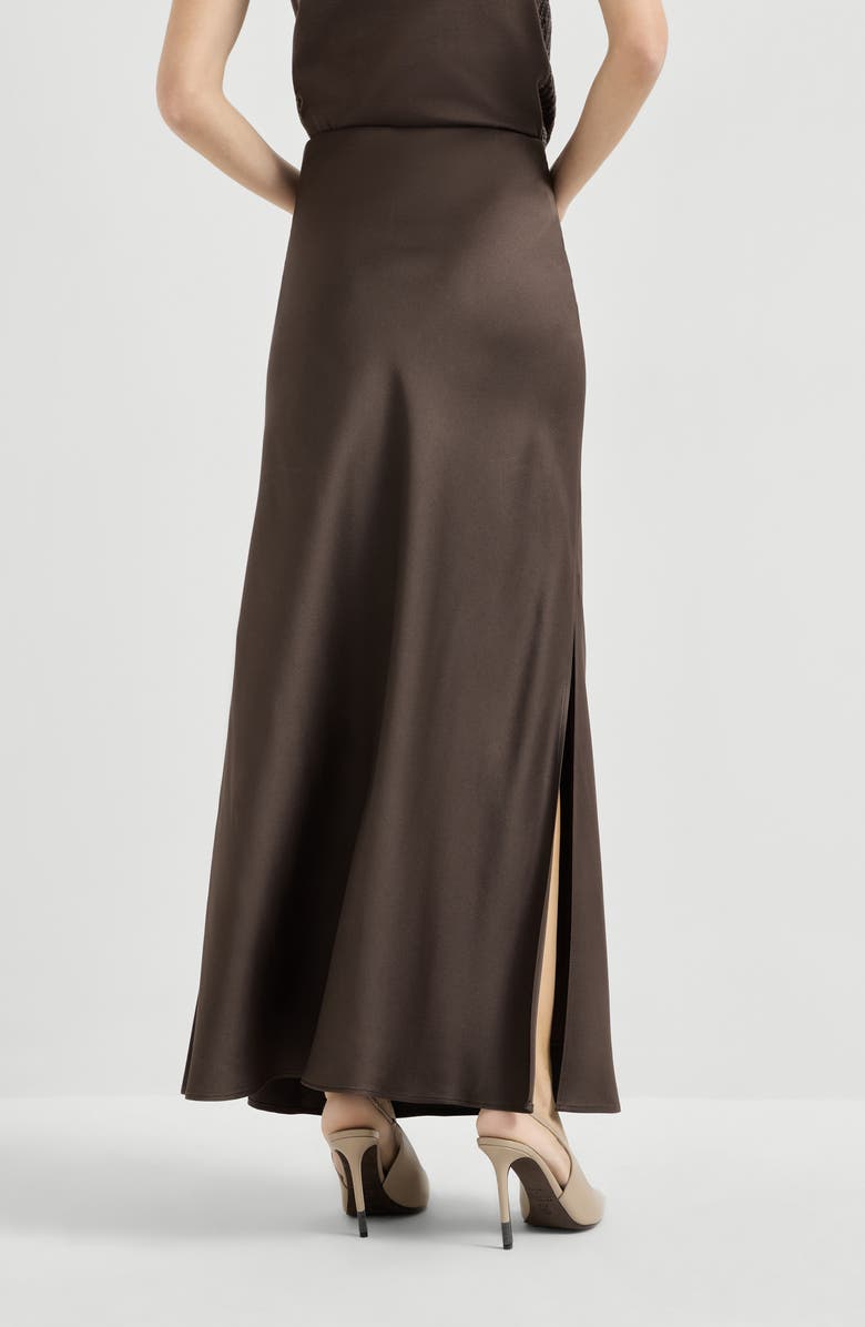 Brunello Cucinelli Fluid Bias-Cut skirt, Alternate, color, Cocoa
