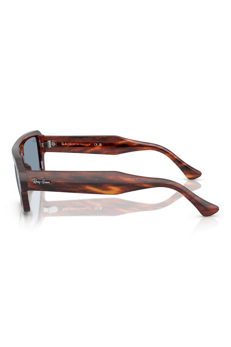 56mm Rectangular Sunglasses, Alternate, color, STRIPED HAVANA