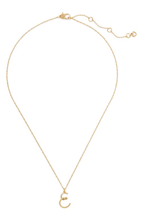 Kate Spade New York Initial Pendant Necklace In Gold - E