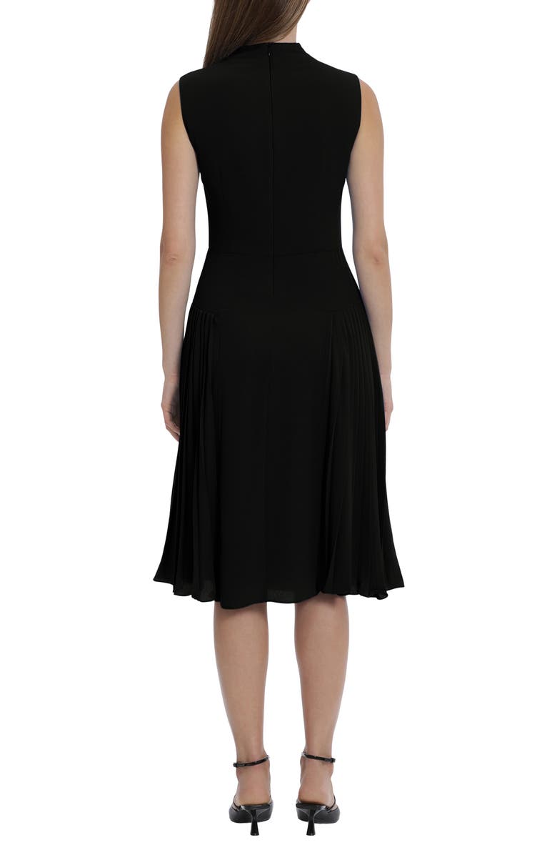 Maggy London Cowl Neck Sleeveless Pleated Midi Dress, Alternate, color,