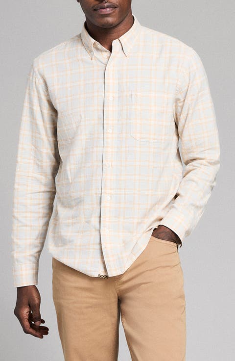 Tuscumbia Mélange Plaid Cotton Button-Down Shirt
