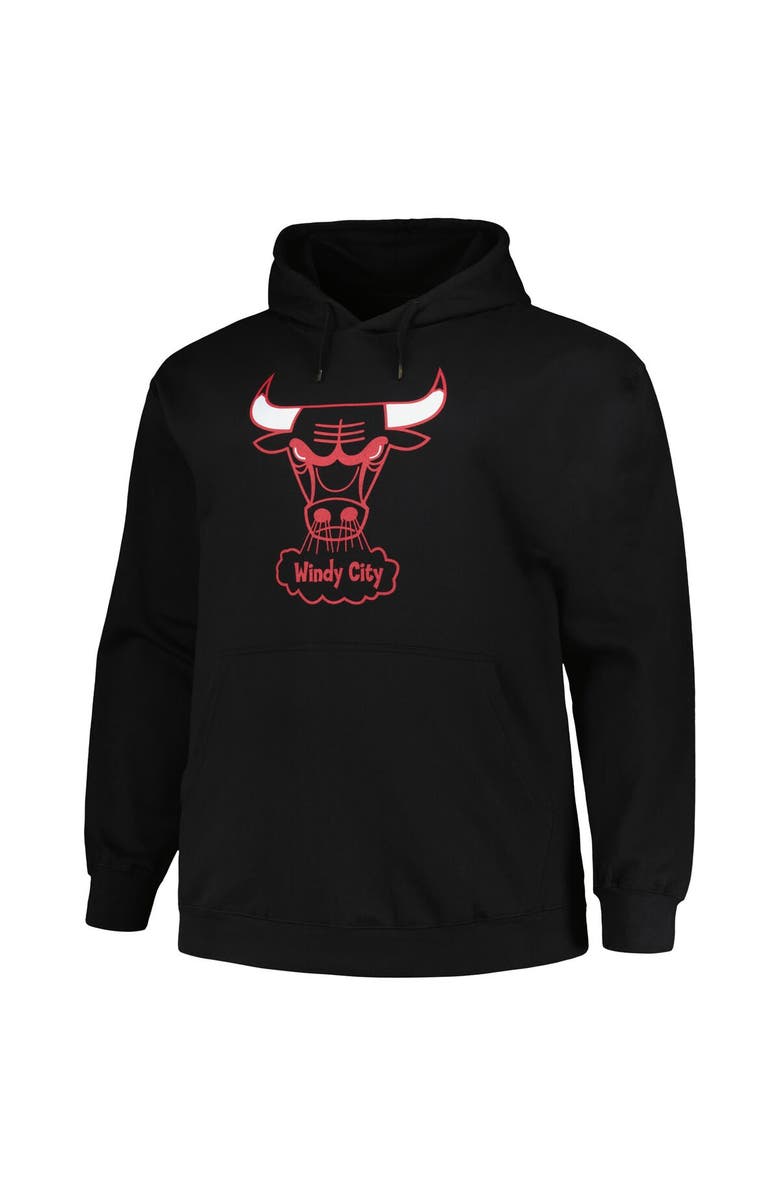 Mitchell & Ness Men's Mitchell & Ness Black Chicago Bulls Hardwood Classics Big & Tall Pullover Hoodie, Alternate, color, 