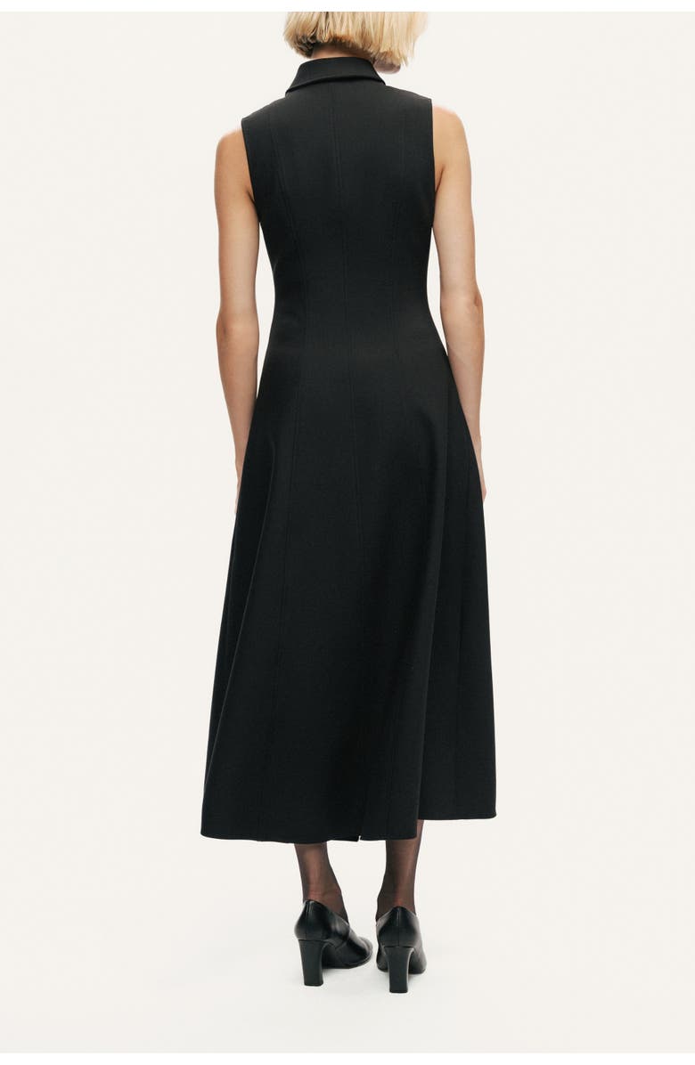 Nocturne Sleeveless Double-Breasted Midi Dress, Alternate, color, Black