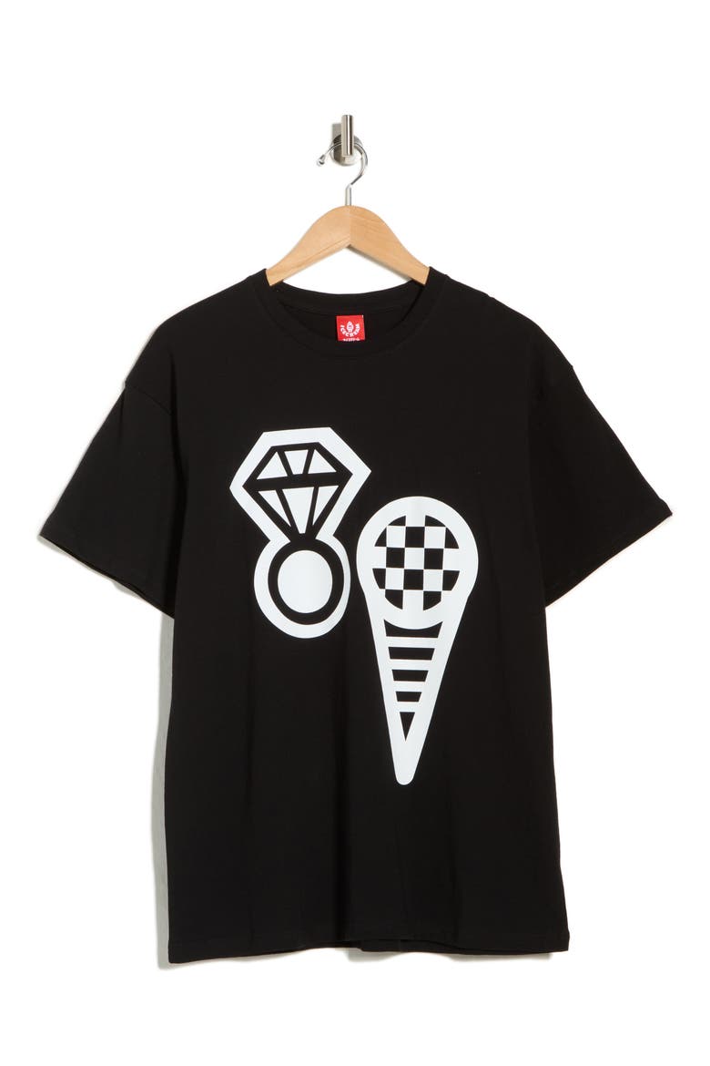 Checkers Graphic T-Shirt, Alternate, color, BLACK