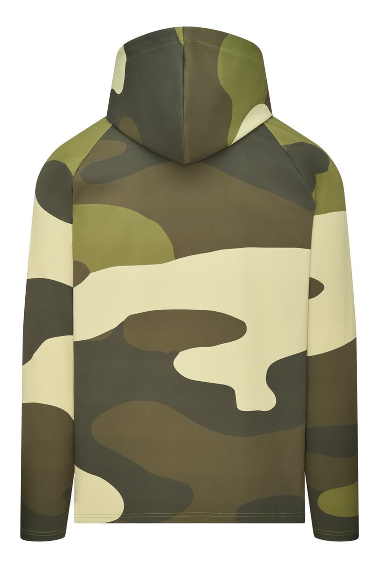 Camo Print Signature Hoodie, Alternate, color, SURPLUS GREEN
