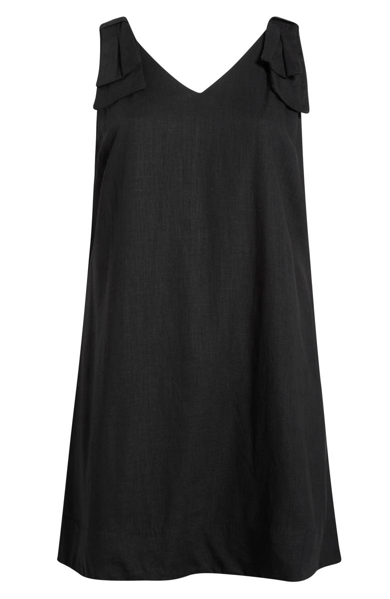 CeCe V-Neck Minidress, Main, color, Rich Black