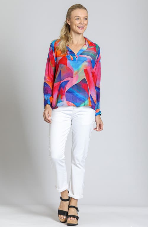Apny Print Popover Top In Multi