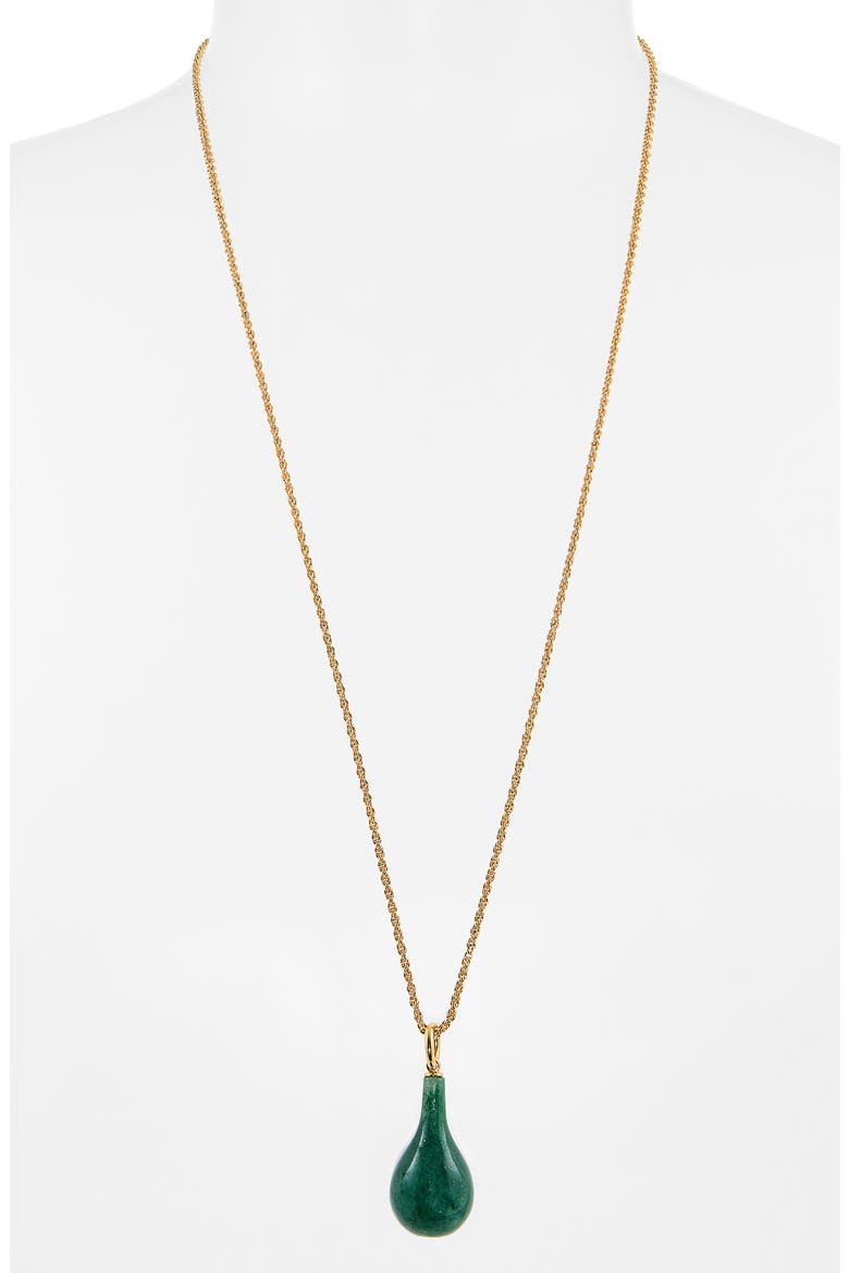 Medium Jade Drop Necklace, Alternate, color, DARK GREEN/ GOLD