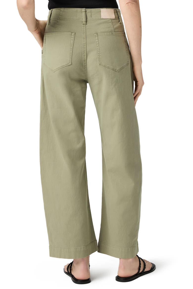 Arellia Drawstring High Waist Ankle Barrel Leg Trouser Jeans, Alternate, color, VINTAGE OAK MOSS