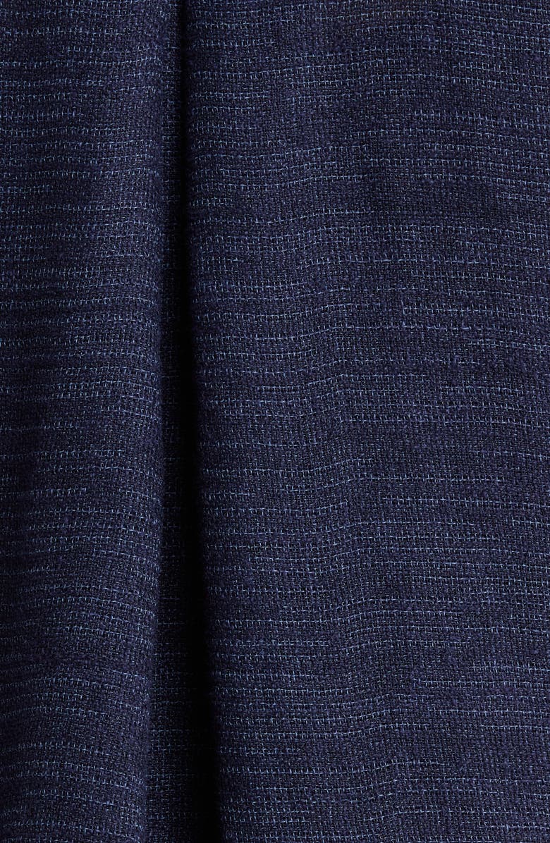 Eileen Fisher Classic Collar Elbow Sleeve Organic Linen Blend Button-Up Shirt, Alternate, color, Ink