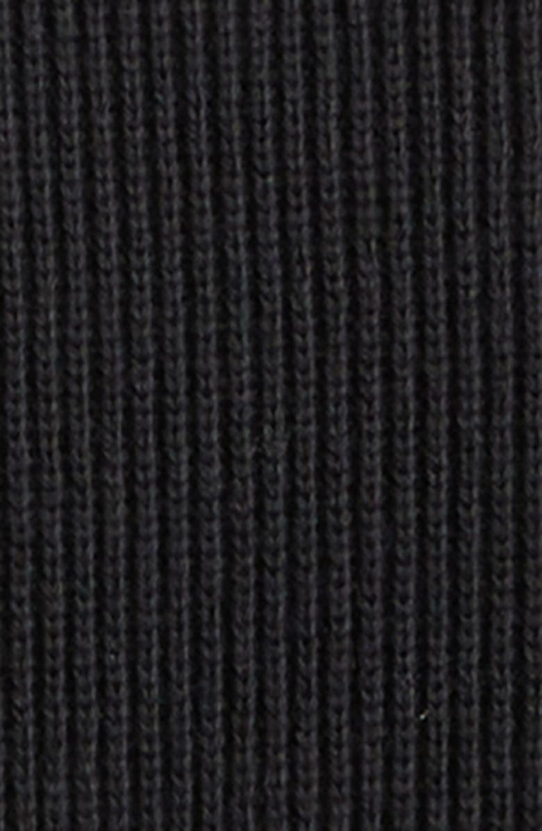 Stone Island Organic Cotton Rib Half Zip Sweater, Alternate, color, Black