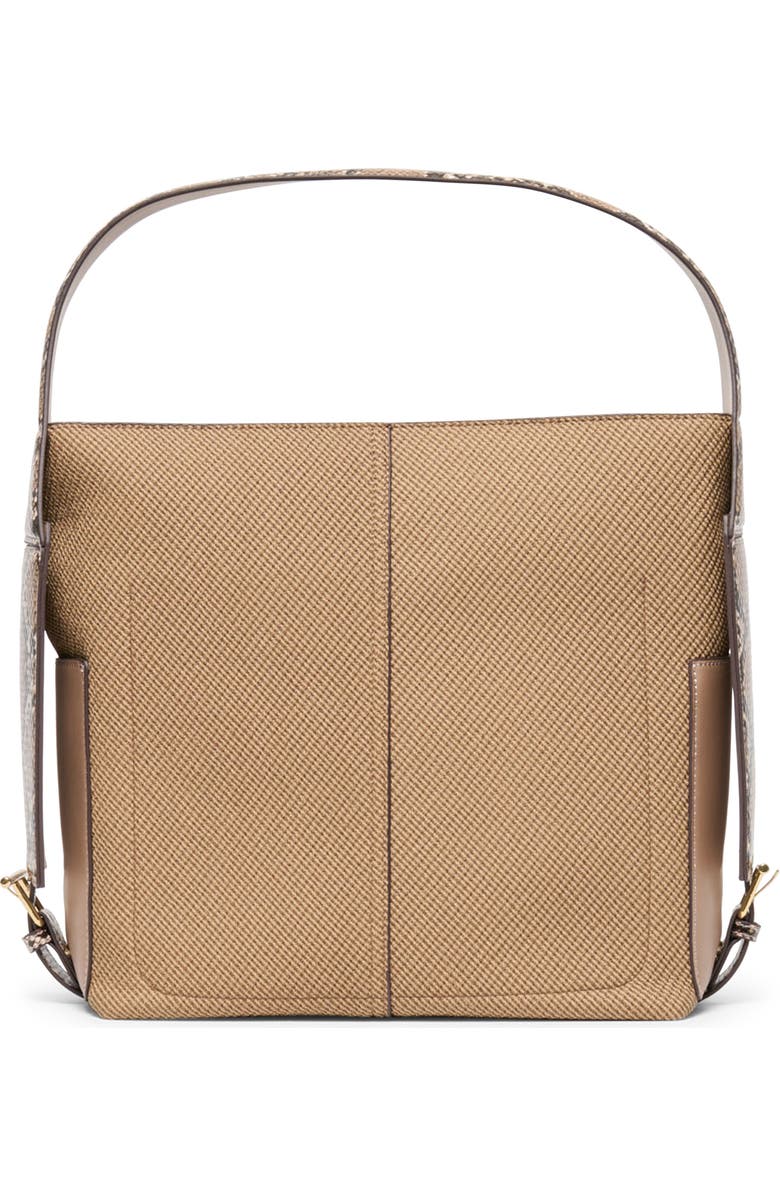 Dolce Vita Annalise Mixed Media Shoulder Bag, Alternate, color, Brown Snake