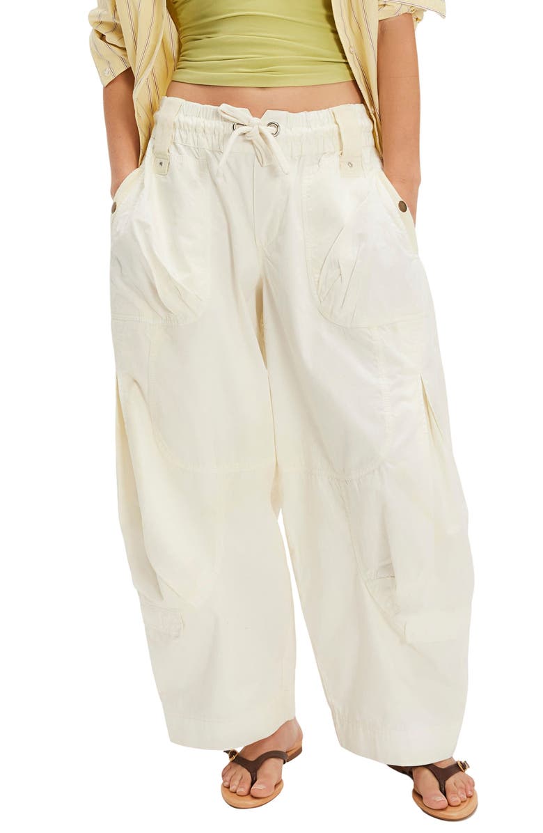 Free People Onset Cotton Twill Parachute Pants, Main, color, Tofu