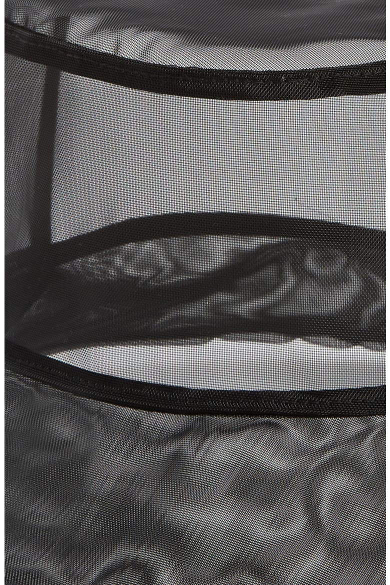 Sheer Bucket Hat, Alternate, color, BLACK